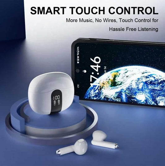 GAME PLAY Wireless Bluetooth Earbuds - TN65 Ultra Light - White and Black