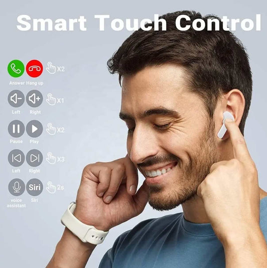 GHOST Noise Cancelling Bluetooth Earbuds - TN56A Black Transparent In-Ear Headphones